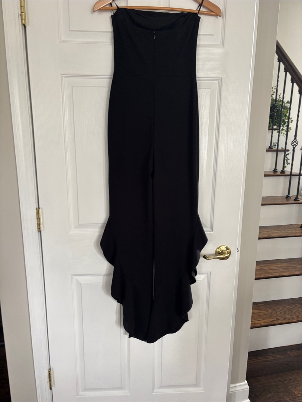 Lulu's Black Strapless Ruffle-Hem Jumpsuit - Picture 3 of 3
